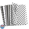 SANNIX 100 Sheets Black White Tissue Paper Star Dots Stripes Waves Print Bulk Gift Wrapping Paper for Gift Wrapping DIY Crafts Birthday Halloween Christmas Party Gift Decoration 19.7 ×13.8 Inch