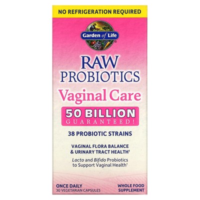 RAW Probiotics Vaginal Care, 30 вегетарианских капсул