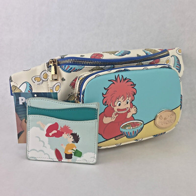 Studio Ghibli Ponyo Fanny Pack Purse & Cardholder Ramen Ham Charm Exclusive