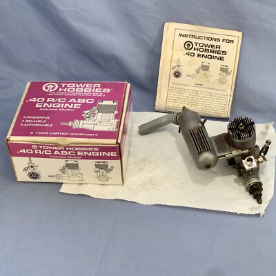 Model Airplane Engine Tower Hobbies .40 ABC complete vintage untested