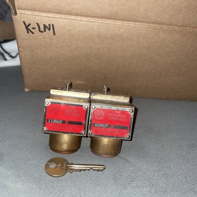 (LOT OF 2) The Superior Interlock S105810Y   WITH ONE KEY FOR BOTH (BOX#8)