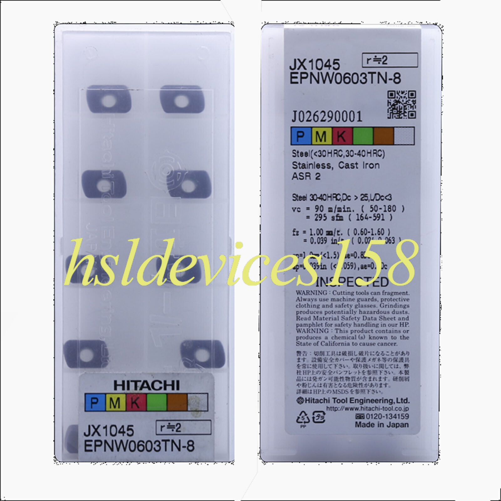 10PCS/ Box HITACHI EPNW0603TN-8 JX1045 CNC Blade New | eBay