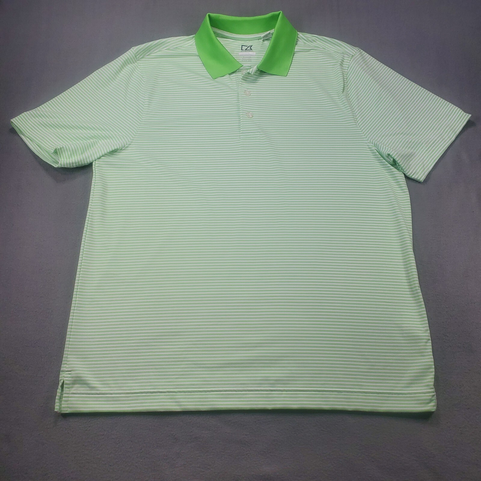 Cutter & Buck Polo Shirt CB Dry Tec Golf Adult Large Green S