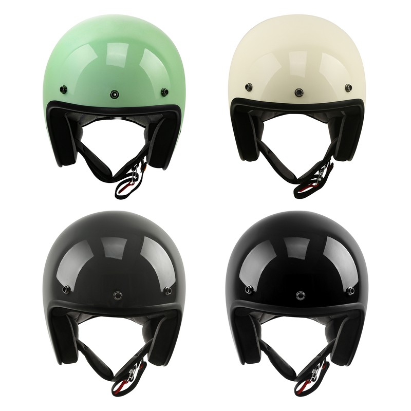 3/4 Open Face DOT Retro Motorcycle Adult Helmet Cafe Racer Vintage M L XL XXL US