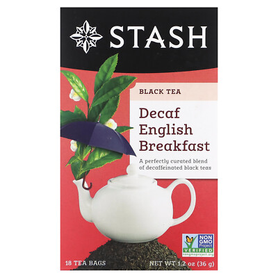 , Decaf, English Breakfast, 18 Tea Bags, 1.2 Oz (36 G)