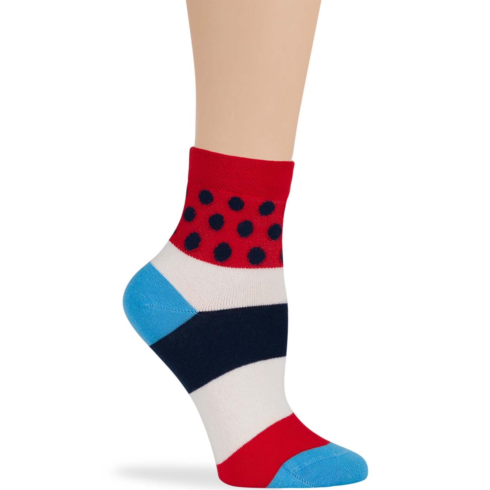 Women Cotton Diabetic Extra Wide Quarter Socks L-M 4 Pack Black Brown Blue White - Picture 21 of 24