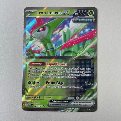 Pokémon Temporal Forces #25 Iron Leaves EX Full Art Holo Double Rare