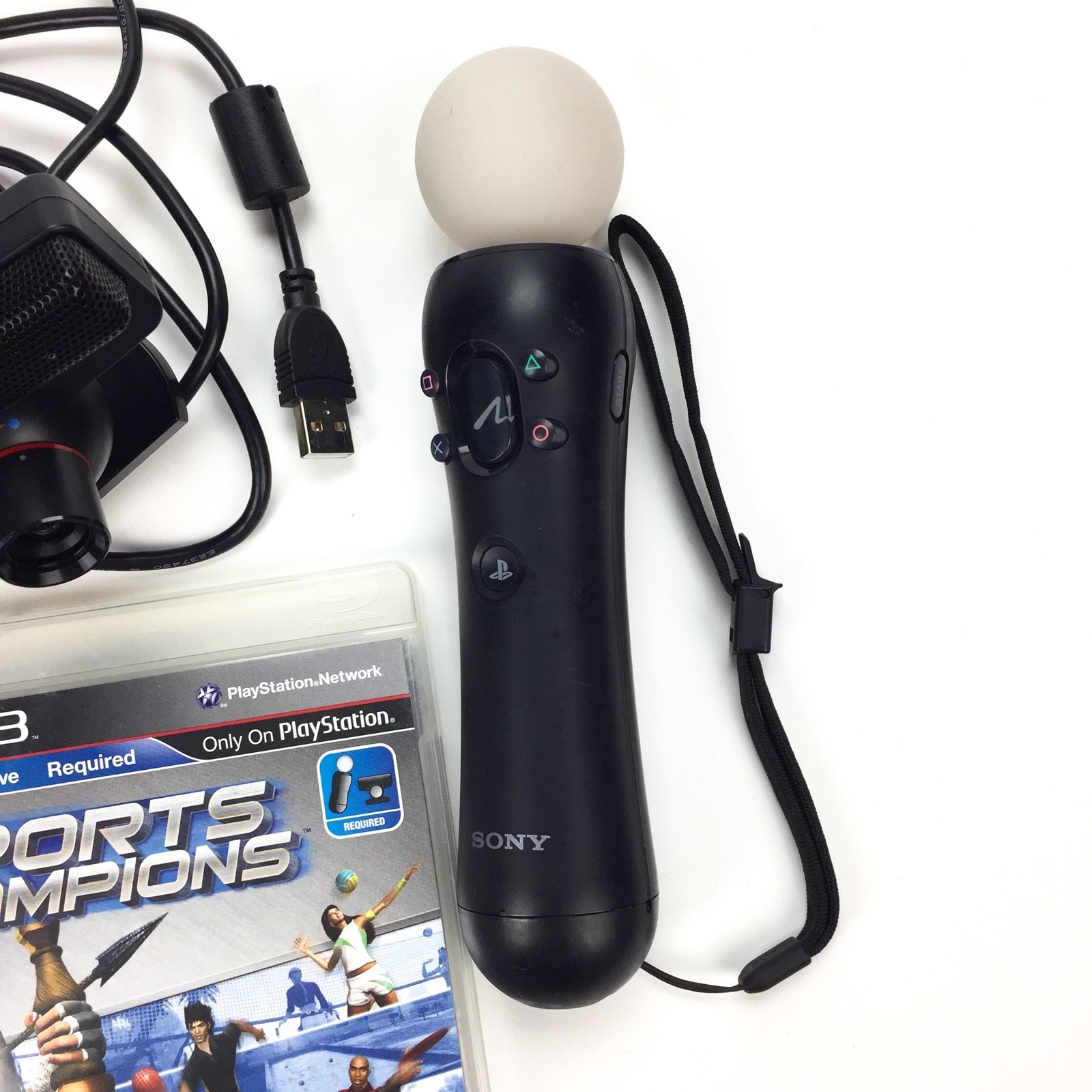 Sony PS3 Move Controller, + Eye Camera Sensor, + Sports Champions Game