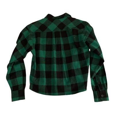 Wild Fable Green Plaid Long Sleeve Button Up Shirt Size XS**