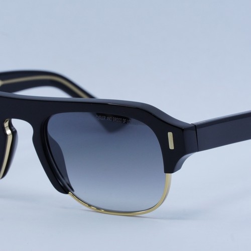 Pre-owned Cutler And Gross Cg1353s 001 Black On Crystal/grey Gradient 56-20-145 Sunglas...