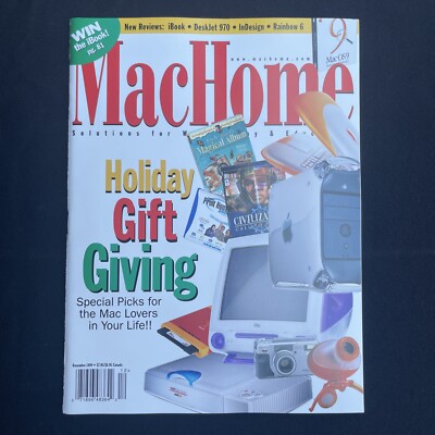MacHome Magazine December 1999 Mac Lovers Gift Deskjet 970 InDesign Rainbow 6
