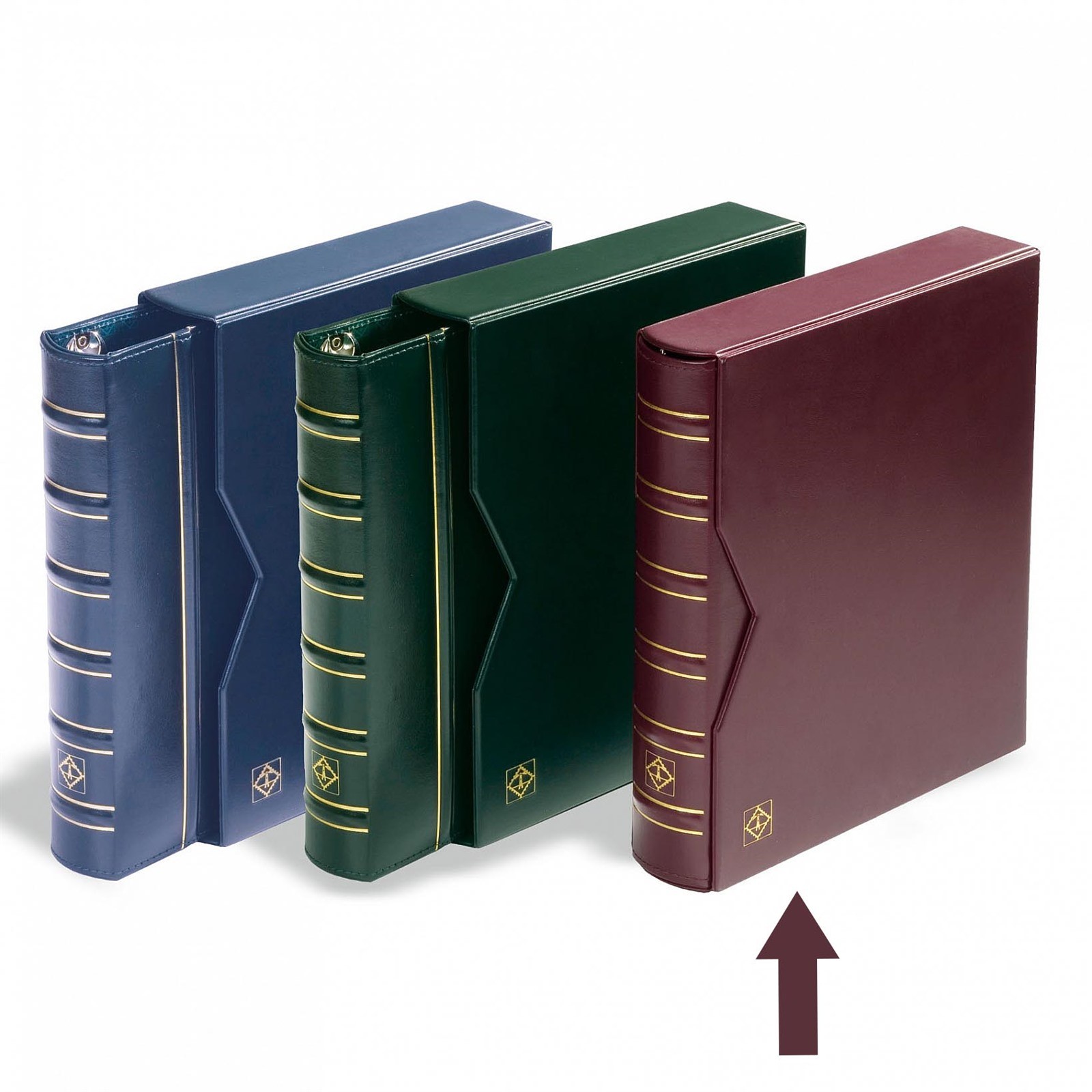 Stamp Collection Binder Classic Vario Red Album & Slipcase Hold 40 50