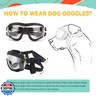 PETLESO Dog Goggles Sunglasses for Large Breeds - 2PCS Black and Clear UV Protection Set, Windproof Eye Wear for Medium to Large Dogs, Ideal for Riding/Driving/Hiking