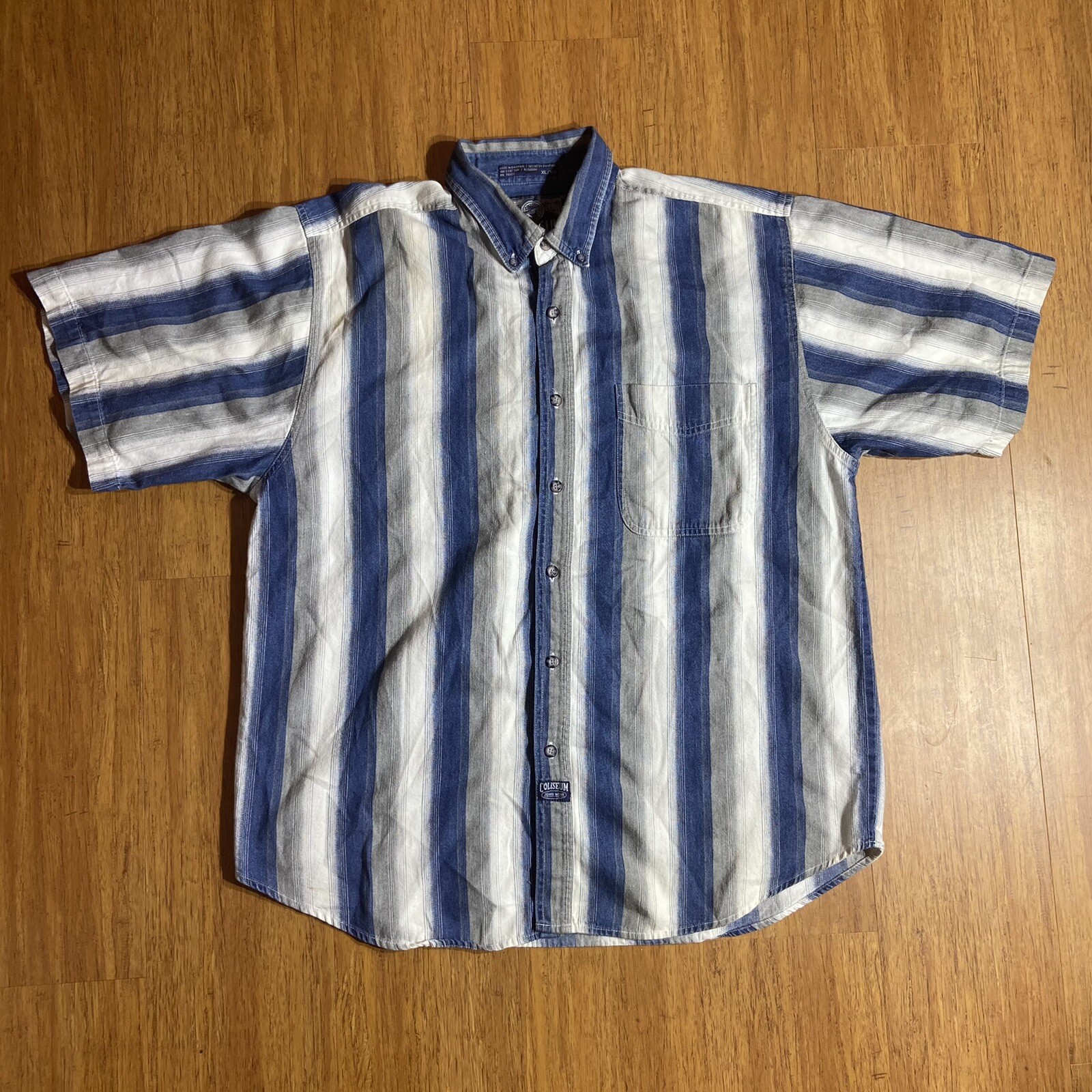 Coliseum Button Up Shirt Adult Size XL 