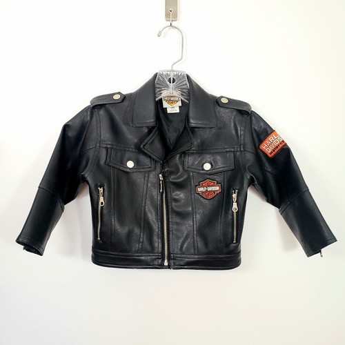 ★★新品HARLEY DAVIDSON ライダースJKT&パンツ2T★kta85 Harley Davidson Motorcycle Faux Leather Jacket Kids Size 3T