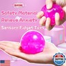 Pink Squishy Glitter Stress Balls Squeeze Fidget Toys for Kids and Adults - Colorful Stress Squish Ball, Squishy Toys for Kids Prizes,, Party Favors, Relax, Improve Focus