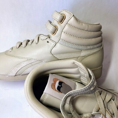 REEBOK CARDI B Freestyle Hi Leather Women's High Top Sneaker Trainers Sz 10.5
