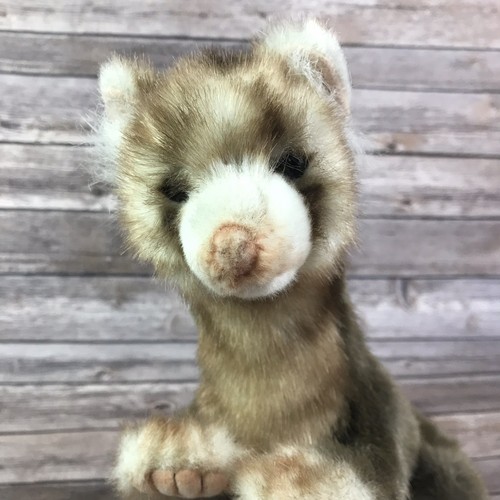 Hansa Ferret Plush Stuffed Animal Sitting Portraits of Nature Brown White 4556