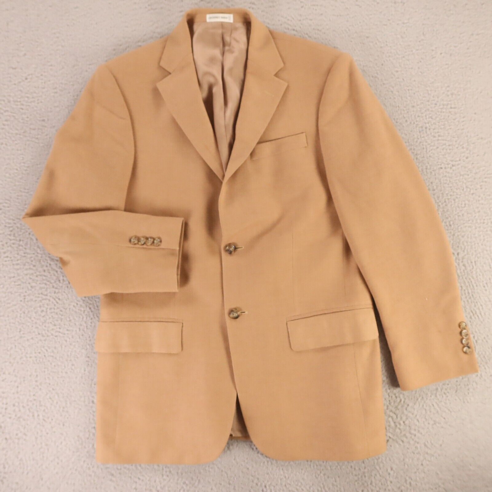 Serge Twill Jacket M Beige Tan Brushed Flannel 100% Wool Serge Twill Jacket M Beige Tan Brushed Flannel 100% Wool