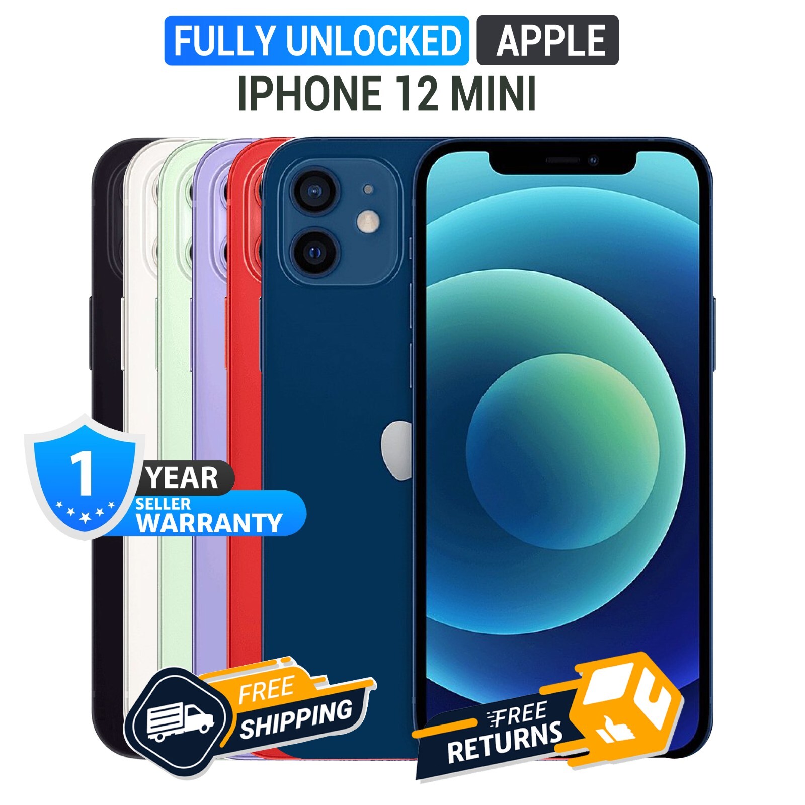 iPhone12 mini ブルー 64GB 中古カバーのおまけ iPhone12 mini ブルー
