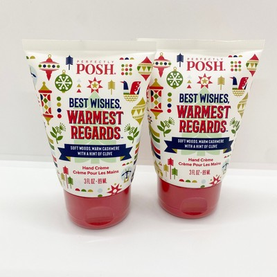 Perfectly Posh Hand Cream X2 Best Wishes, Warmest Regards Holiday *SEALED*