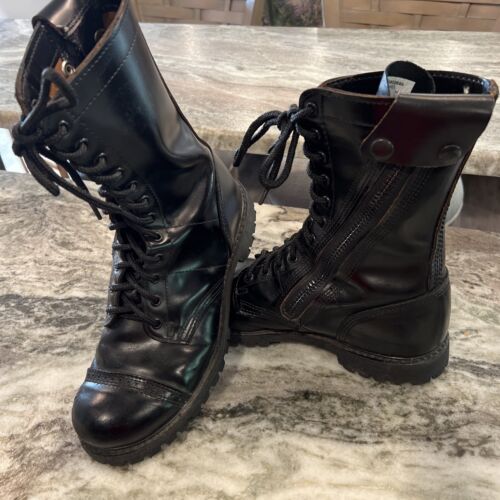 Black Leather Paratrooper Jump Boots by Corcoran - US 12 - Etsy
