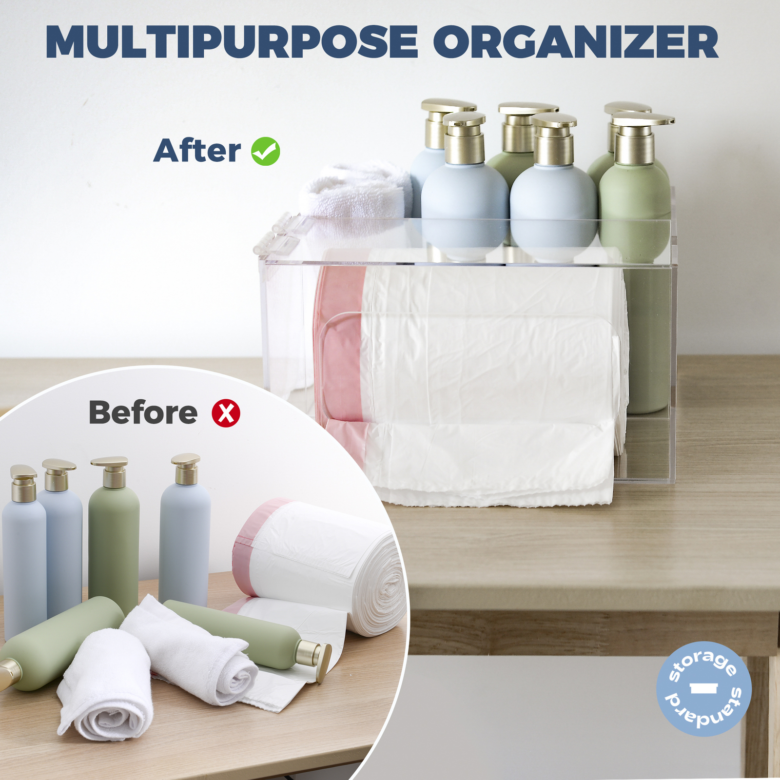 Storage Standard Trash Bag Kitchen Organizers and Storage Under Sink Dispenser - Picture 6 of 11