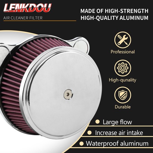 Chrome Smooth Air Cleaner Intake Filter For Harley Electra Glide Road King 93-07