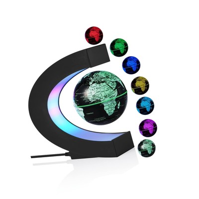 Magnetic Levitation Globe, Multi-Color Changing LED Levitating Globe Magnetic...