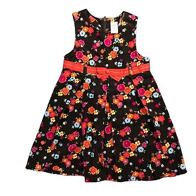 Gymboree 100% Cotton Corduroy Floral A-Line Dress Lightweight Girl's Size 6