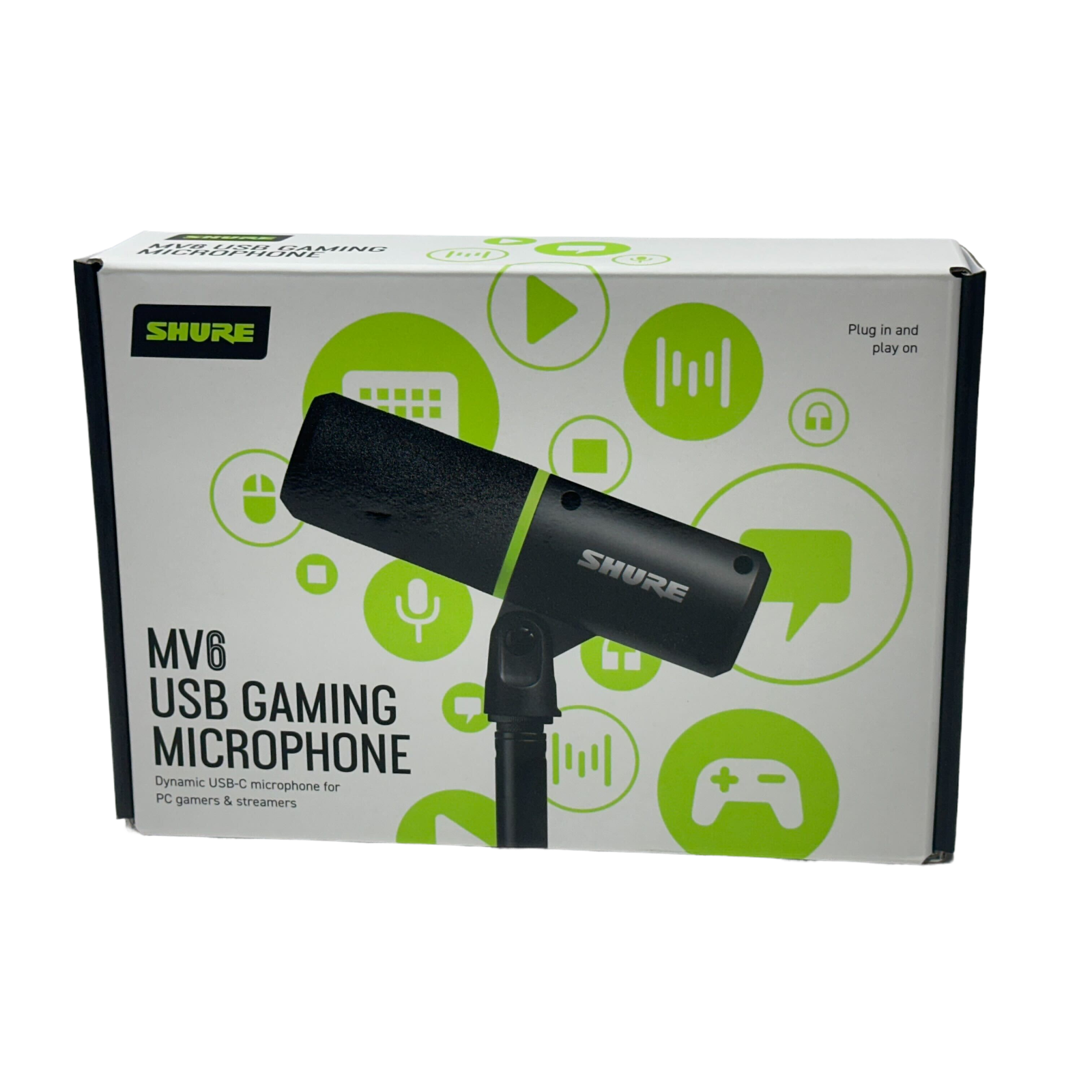 Shure MV6 Gaming Microphone Dynamic USB PC Mic for Gaming