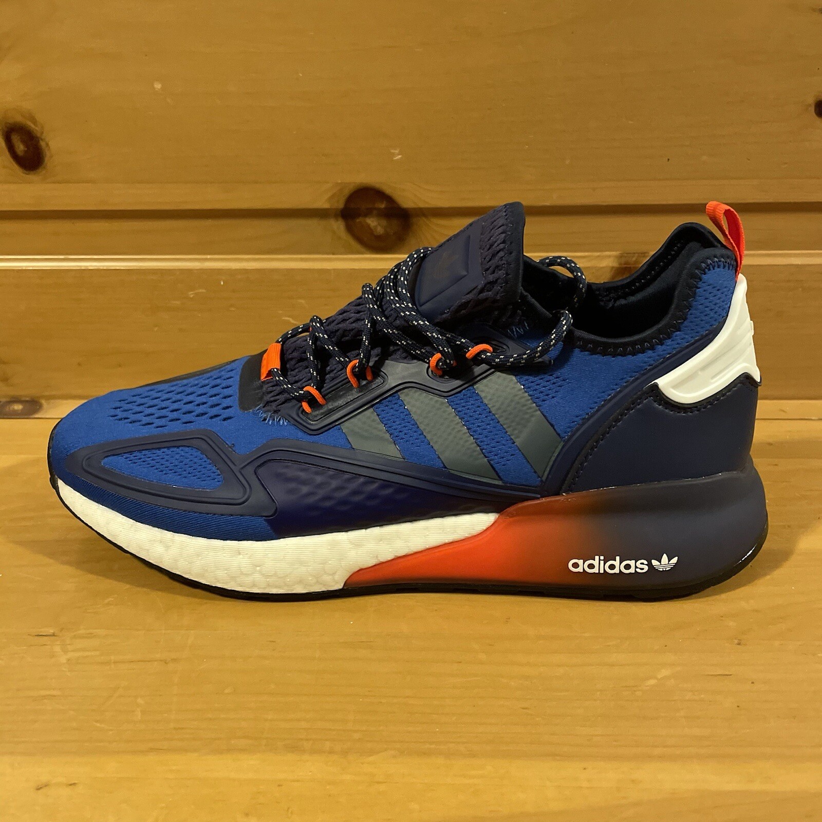 Adidas Men's ZX 2K Boost FX8836 Blue Black and Orange Shoes Size 11: купить  с доставкой из США, цена 13 064 руб - (334059873135)