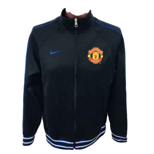 Nike Manchester United Men's Zip Up Jacket Soccer Sz M Black Nike Manchester United Men's Zip Up Jacket Soccer Sz M Black