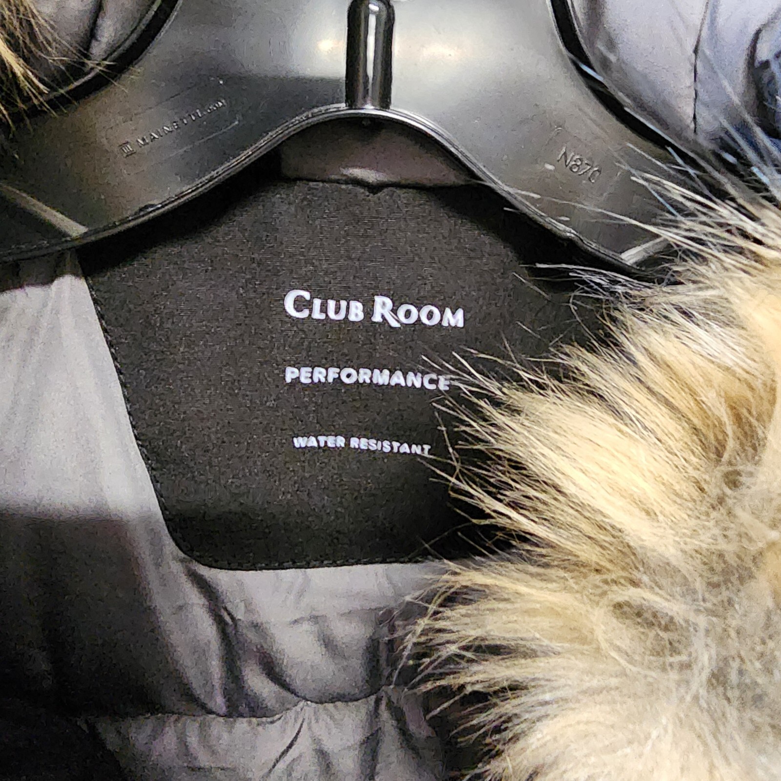 Club Room Parka with a Faux Fur-Hood Jacket Men's M Black Long Sleeve Zip/Snap - Picture 10 of 17
