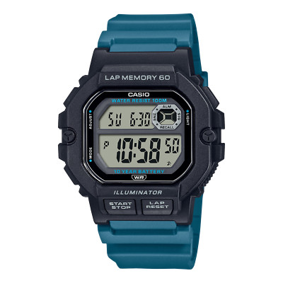 Casio WS-1400H-3AV, 60 Lap Memory, 100 Meter WR, 10 Year Battery, 3 Alarms, NEW
