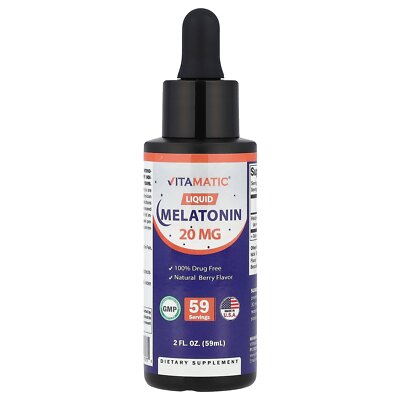 Liquid Melatonin, Natural Berry, 20 mg, 2 fl oz (59 ml)