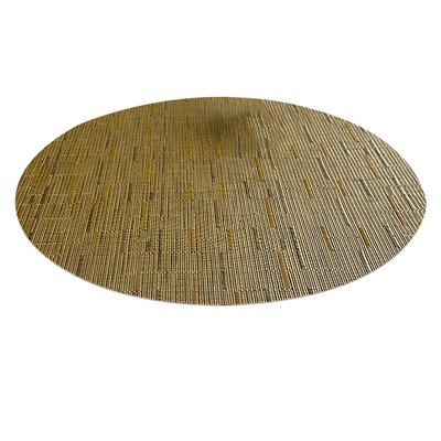 Table Mat Oval Shape Bamboo Texture Tea Coffee Cup Placemat Bendable