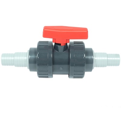 PVC Kugelhahn mit Schlauchtülle 32 mm und 38 mm direkt einsatzbereit Pool Teich