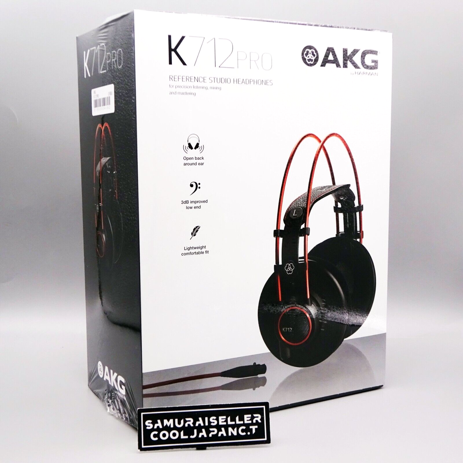 AKG K712 PRO Reference Studio Headphones Open Back Over Ear Wired Black Orange AKG K712 PRO Reference Studio Headphones Open Back Over Ear Wired Black Orange