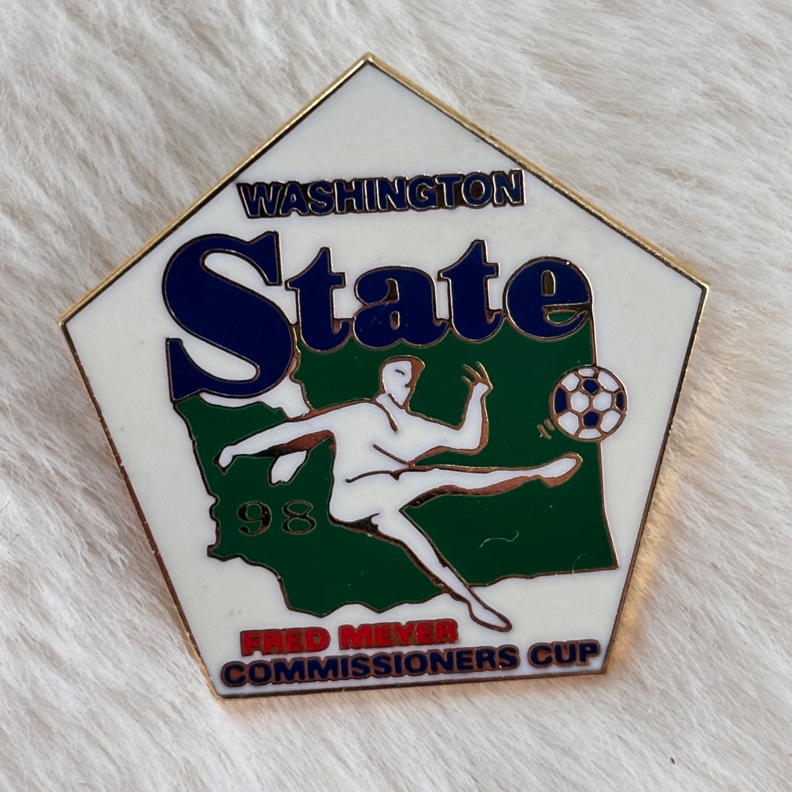 1998 Washington State Fred Meyer Commissioner Cup Soccer Tournament Lapel Pin