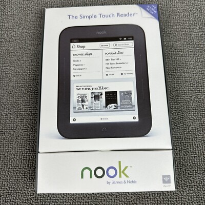 Barnes Noble Nook Simple Touch Wi-Fi 6in eBook Reader BNRV300 Bundle Parts Only