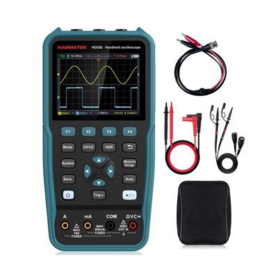HANMATEK 3 in 1 Handheld Oscilloscope Multimeter with 2 Channels HO52S 3.5''TF...