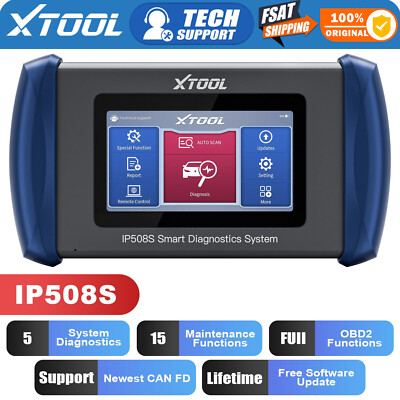XTOOL IP508S Check Engine OBD2 Scanner ABS SRS Code Reader Diagnostic Scan Tool