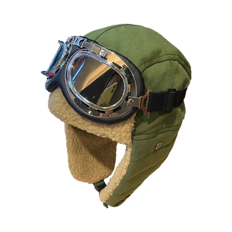Pilot Costume Hat | Beanie With Goggles | Pilot Gifts Aviation Men, Pilot Costum