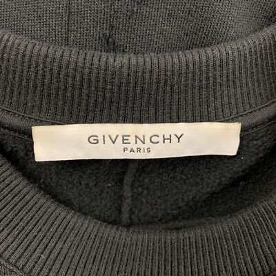 GIVENCHY Size SM Black Jesus Patchwork Cotton Oversized