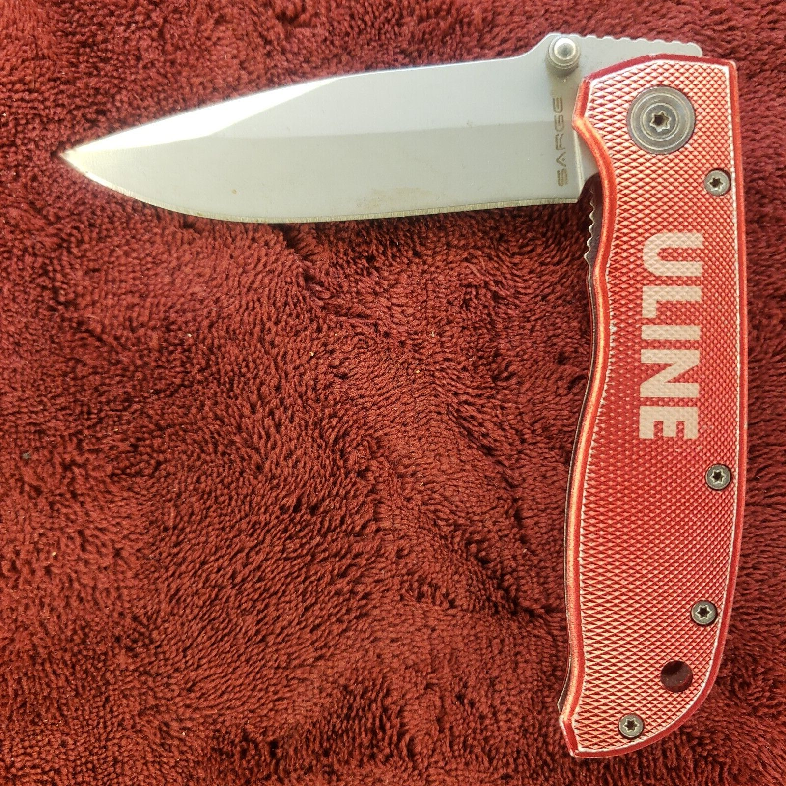 Liner Lock Plain Edge Blade Red