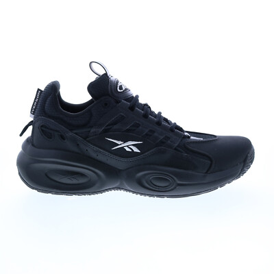 Мужские черные кожаные баскетбольные кроссовки Reebok Solution Mid GY0933