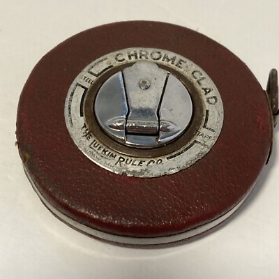 Vintage Lufkin Rule Co Chrome Clad 50 Ft. Metal Measuring Tape