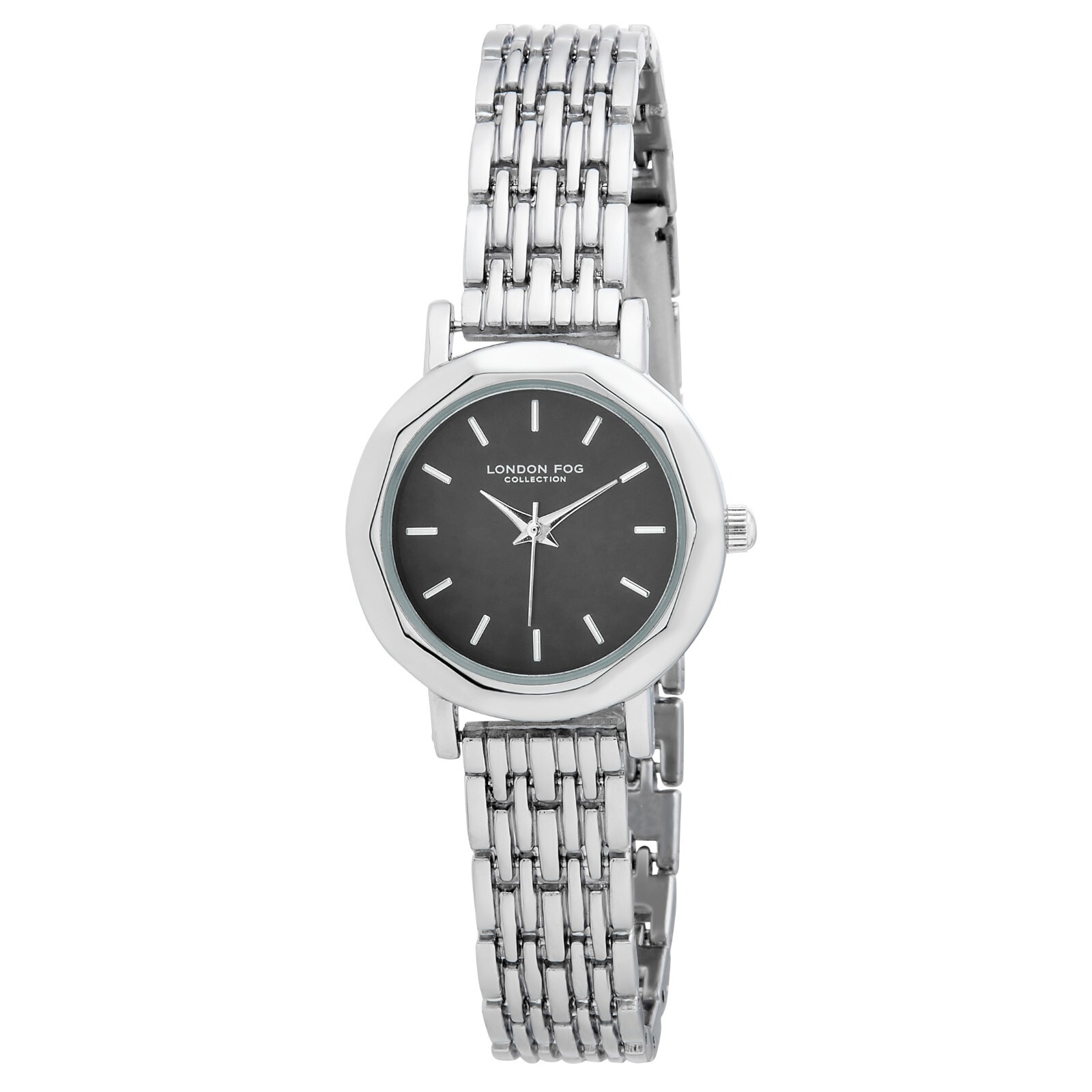 Pre-owned London Fog Women's Clarence Round 28mm Bracelet Watch (lf049) In Silver