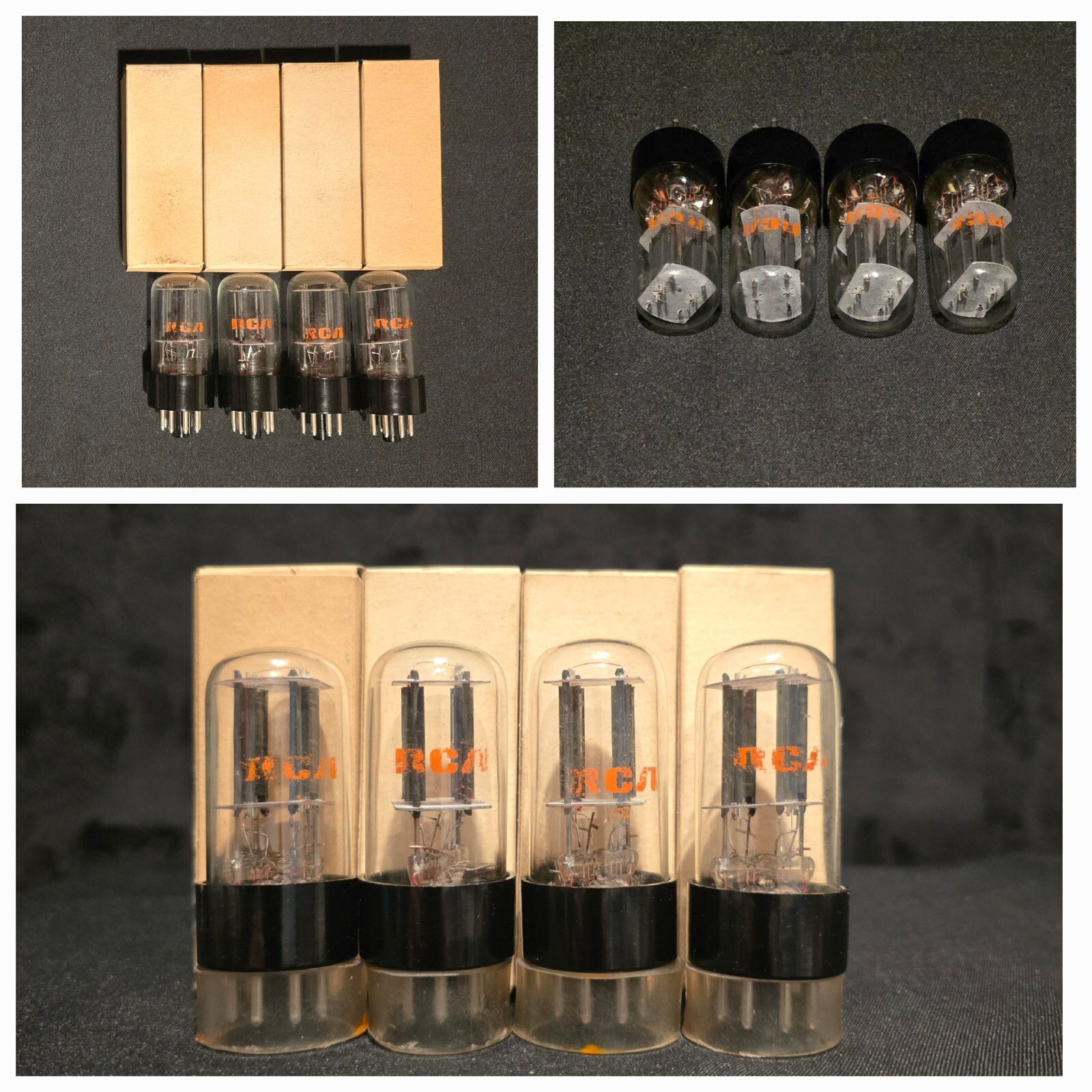テーパー&シェイプ　66MB レッドスペシャル　希少 RCA 6SN7 GTB TUBE 1970s LEGENDARY 2 HOLE TOUGH DOGs w/ GLOW